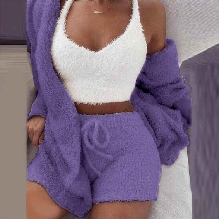 Plush Home Casual Wear - Cosy Knit Set (3 Pieces)