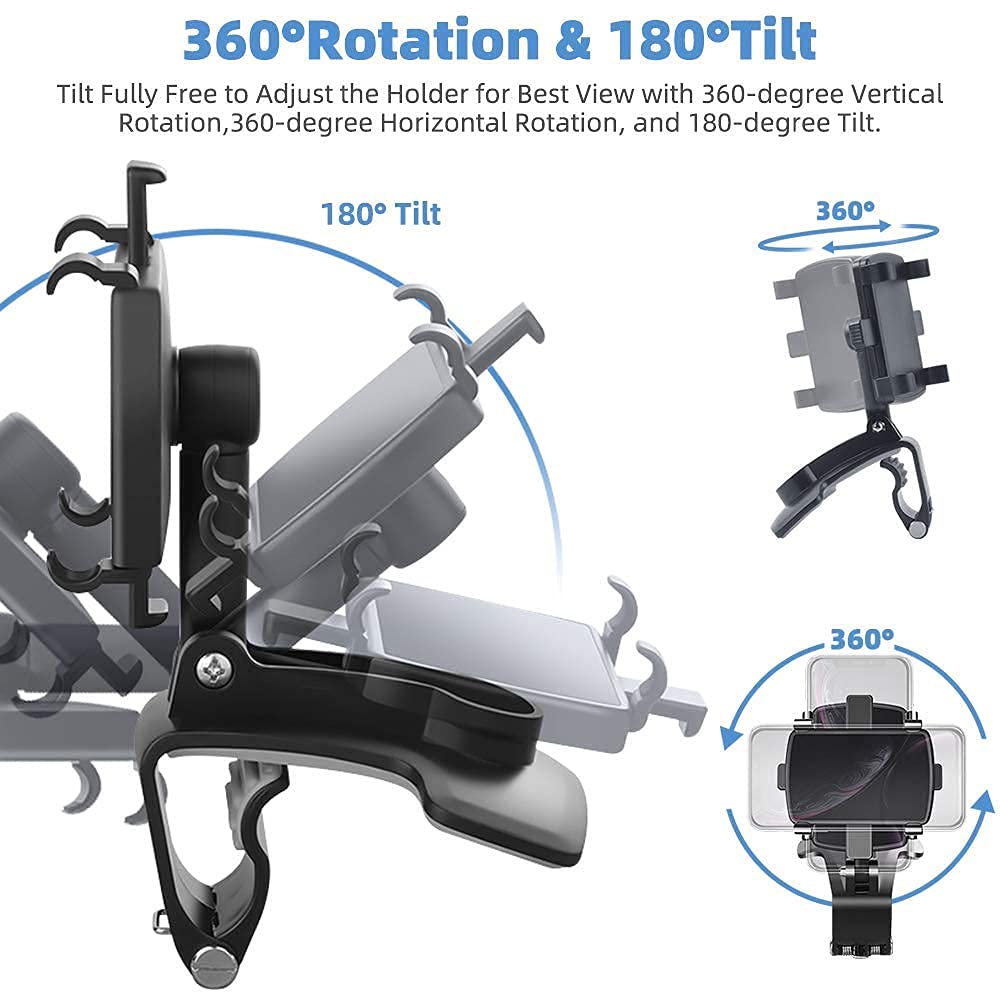 Multifunctional Car Dashboard Mobile Phone Holder 360" Rotation