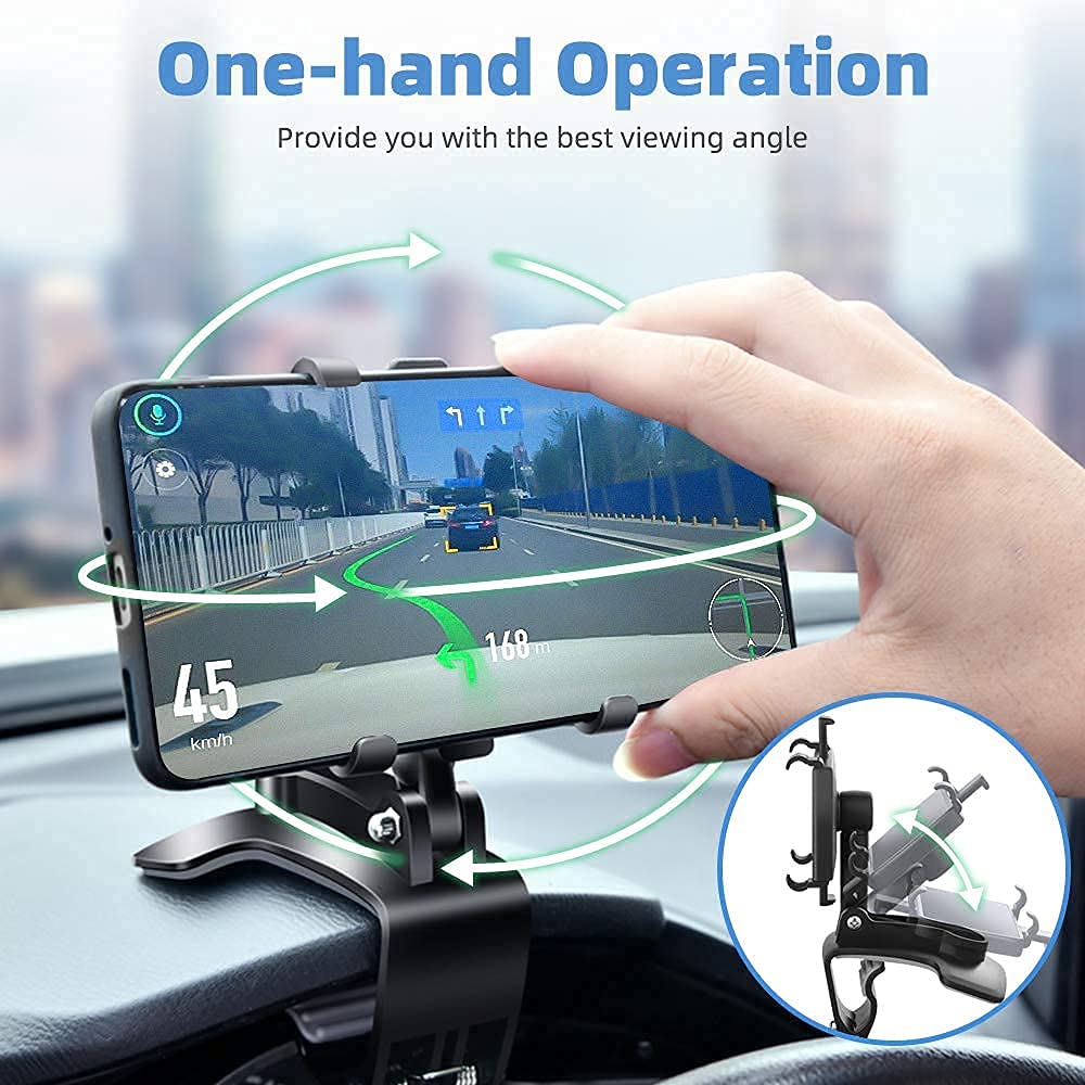 Multifunctional Car Dashboard Mobile Phone Holder 360" Rotation