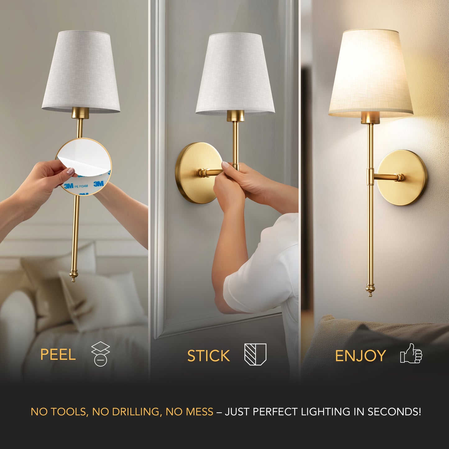 LumiGlow™ Wireless Wall Sconces (SET OF 2)