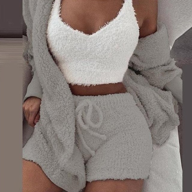 Plush Home Casual Wear - Cosy Knit Set (3 Pieces)