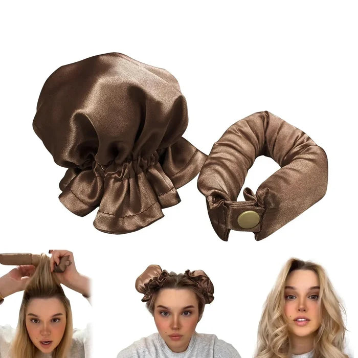 Satin Heatless Curling Buns Set