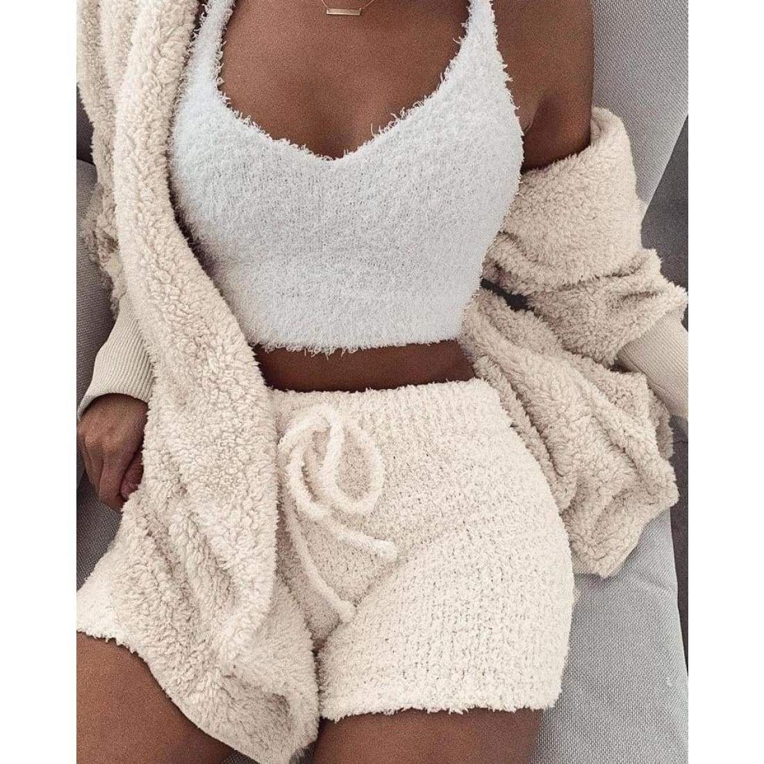 Plush Home Casual Wear - Cosy Knit Set (3 Pieces)